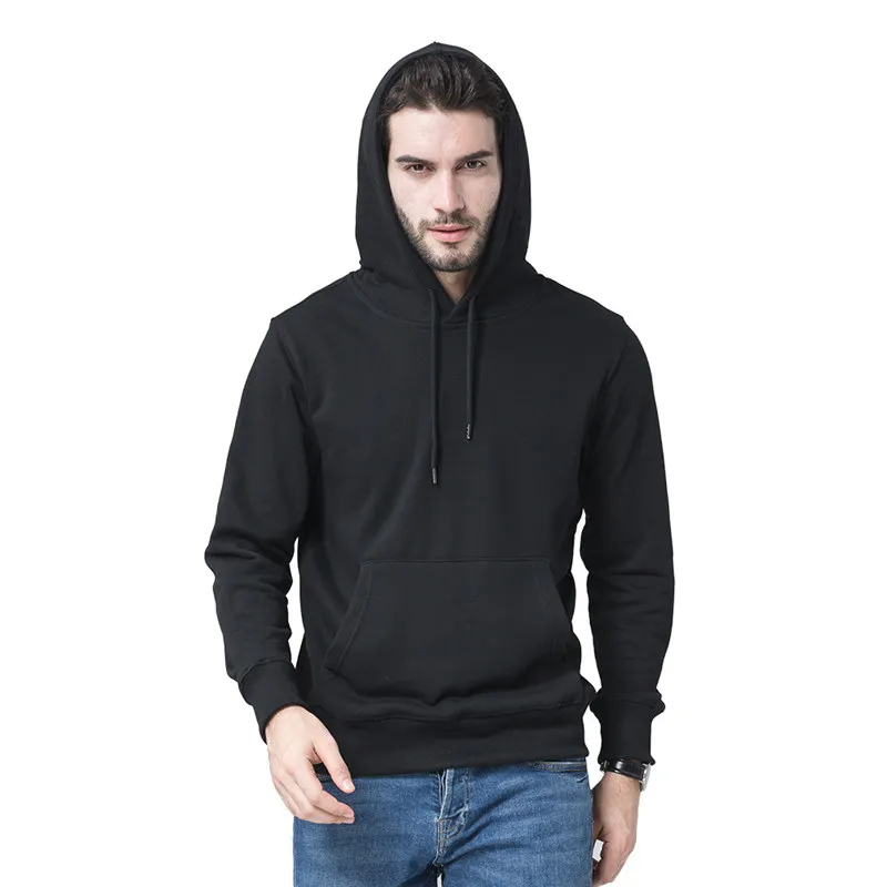 

High quality blank french terry pullover cotton hoodies sweatshirt for men custom Logo
