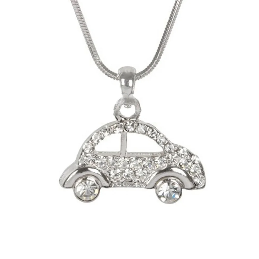 

Fashion Silver Plated Rhinestone Car Shape Pendant Necklace for Decoration