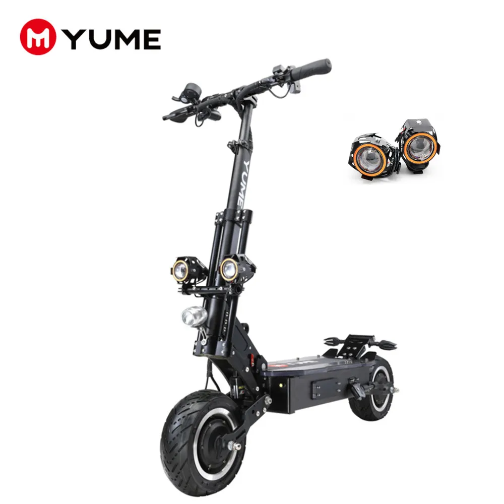 

YUME New Design Folding Dual motor 36V Dual Motors 5000W Electric Scooter E Skateboard electric scooter adult, Red, black, golden