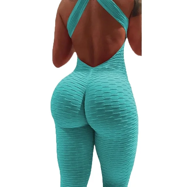 

2021workout butt lift yoga leggings seamless jumpsuit Feelingirl Fashion Jacquard Backless Sport Fitness Ladies Sexy Jumpsuit, As show