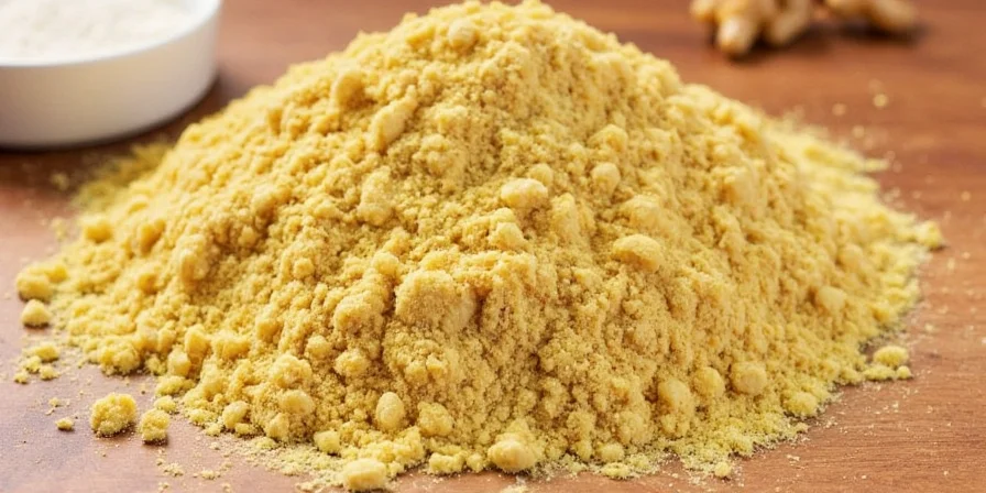 Choosing ginger powder at a market