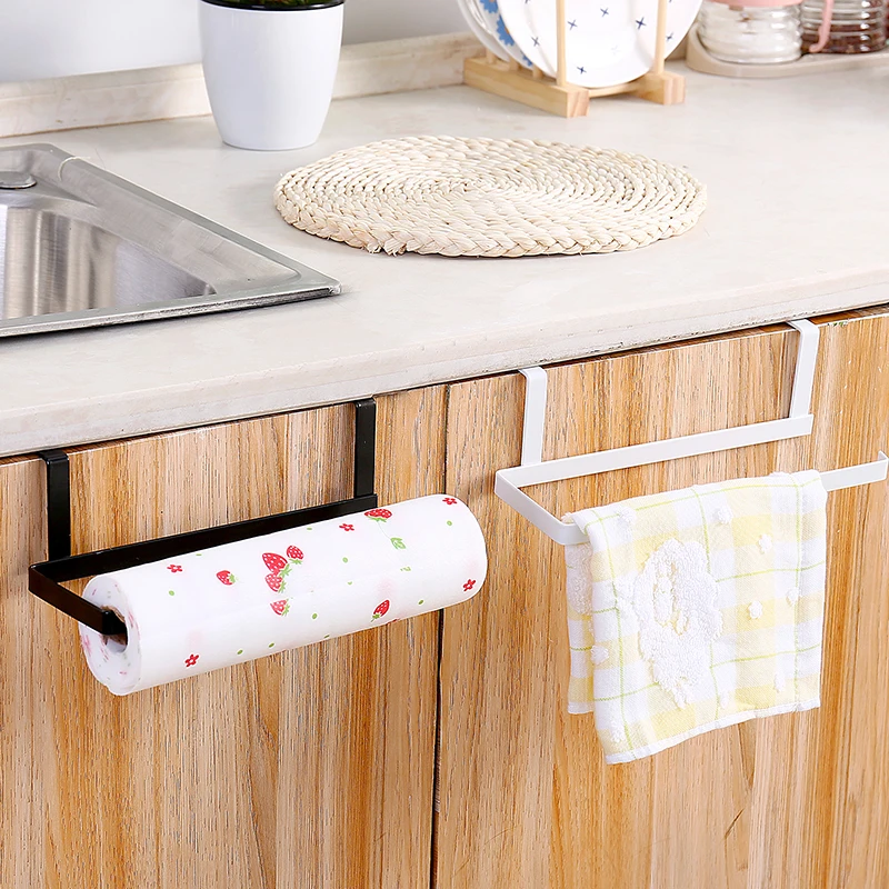 

Household metal paper towel roll holder under kitchen cabinet for kitchen