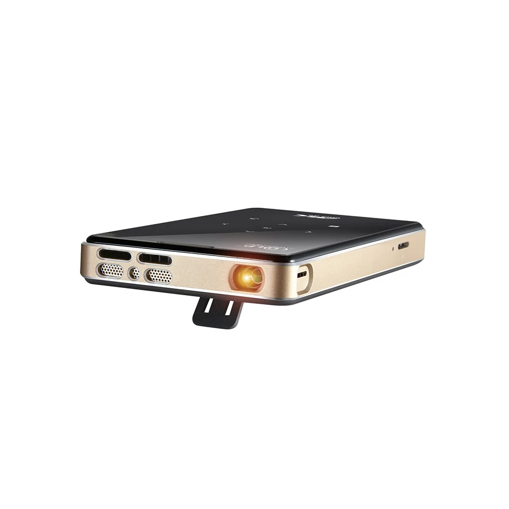 

Hot sale DLP Mini Pocket projector 4K (WVGA 854*480) Outdoor 3D Home Use Mini Projectors Video Projector, Black+metallic gold