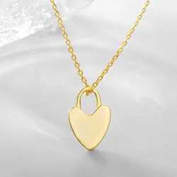 925 Sterling Silver Love Necklace New Light Luxury High Quality Simple Pendant Heart Necklace