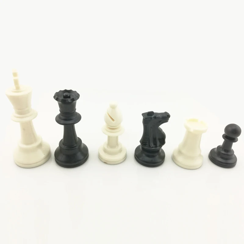 

Triple weighted heavy feel chess pieces set, White black