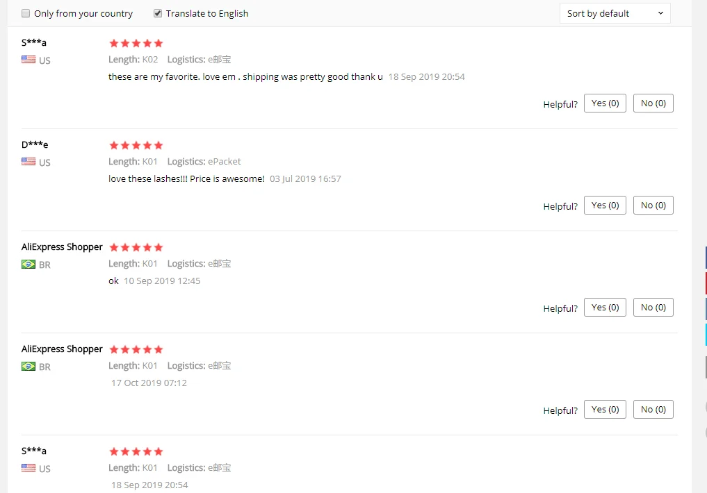 5 pairs false eyelashes