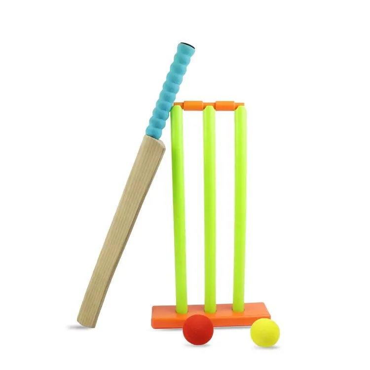 

China Foam Toys Factory Cheap Price EVA Plastic Wood Grain Junior Sports Cricket Bats, Customized color