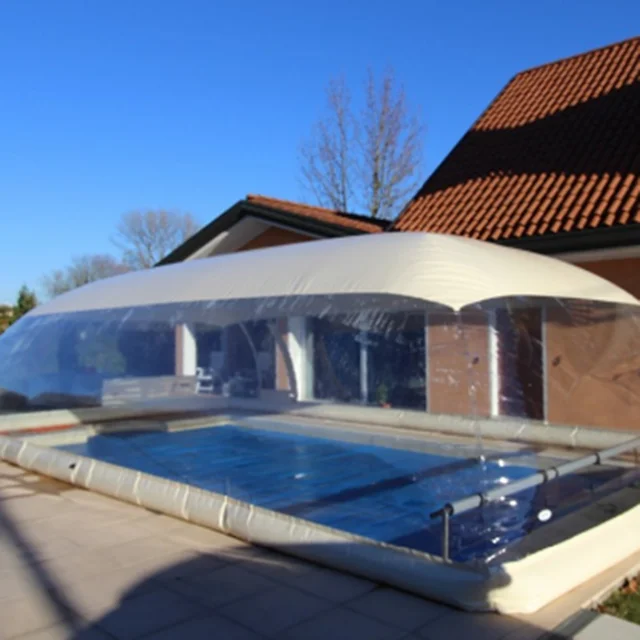 

Outdoor customized transparent inflatable pool dome with covered ceiling from China inflatable pool cover factory