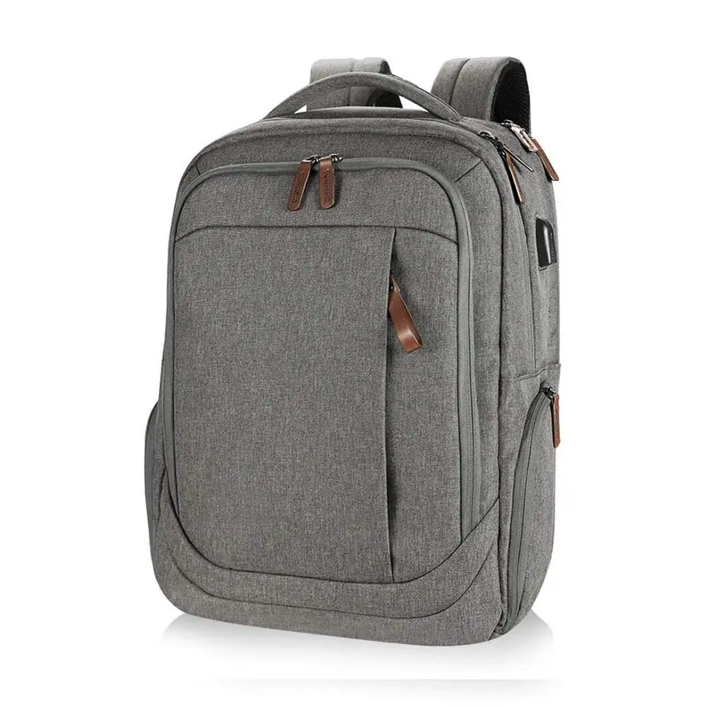 

Laptop Backpack Large Computer Backpack With USB Charging Port Water-Repellent School Travel Backpack Casual Daypack, Grey,customized color is available