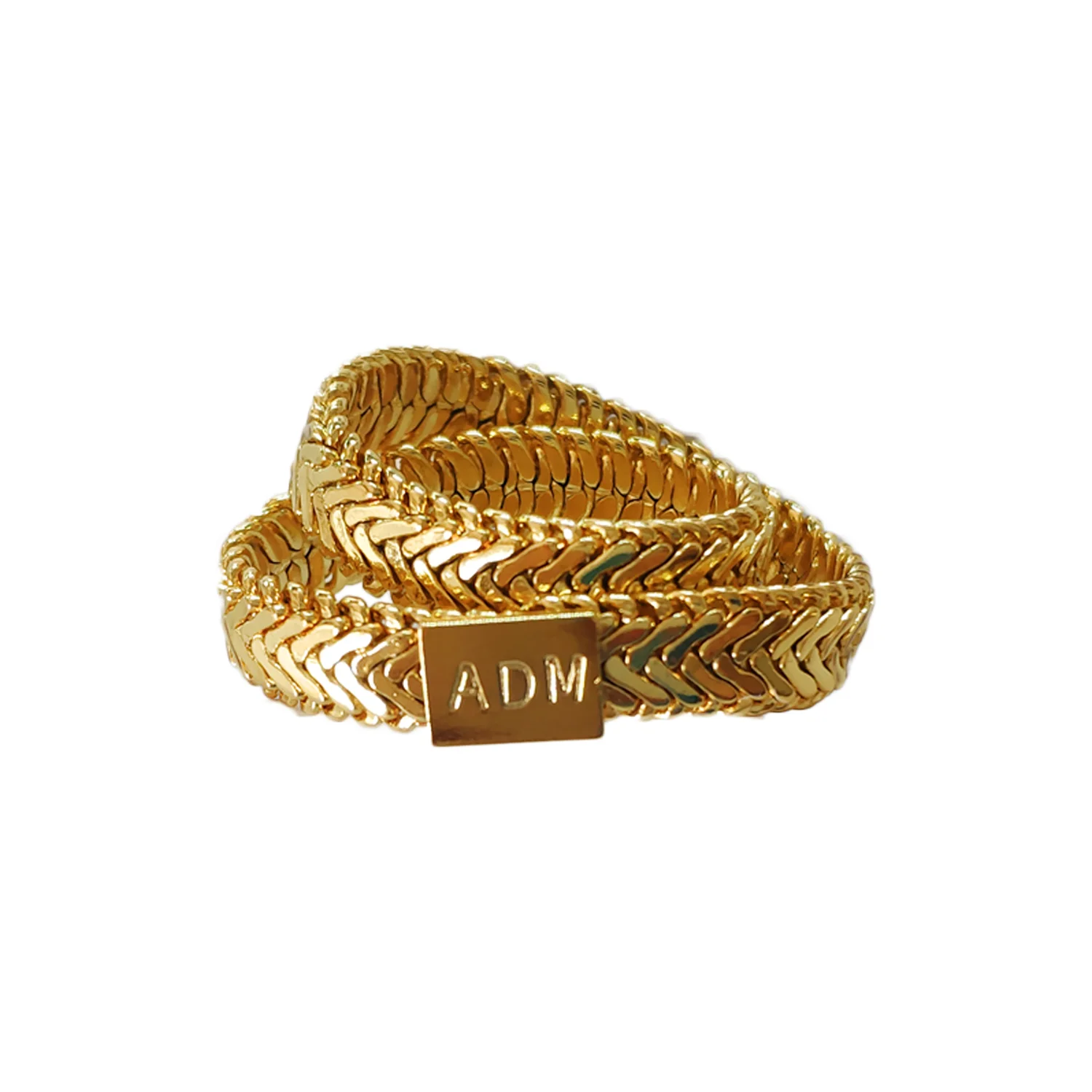 

Snake Bone Chain Ring 18K Gold Plated New Trendy no Fade Ring Wholesale
