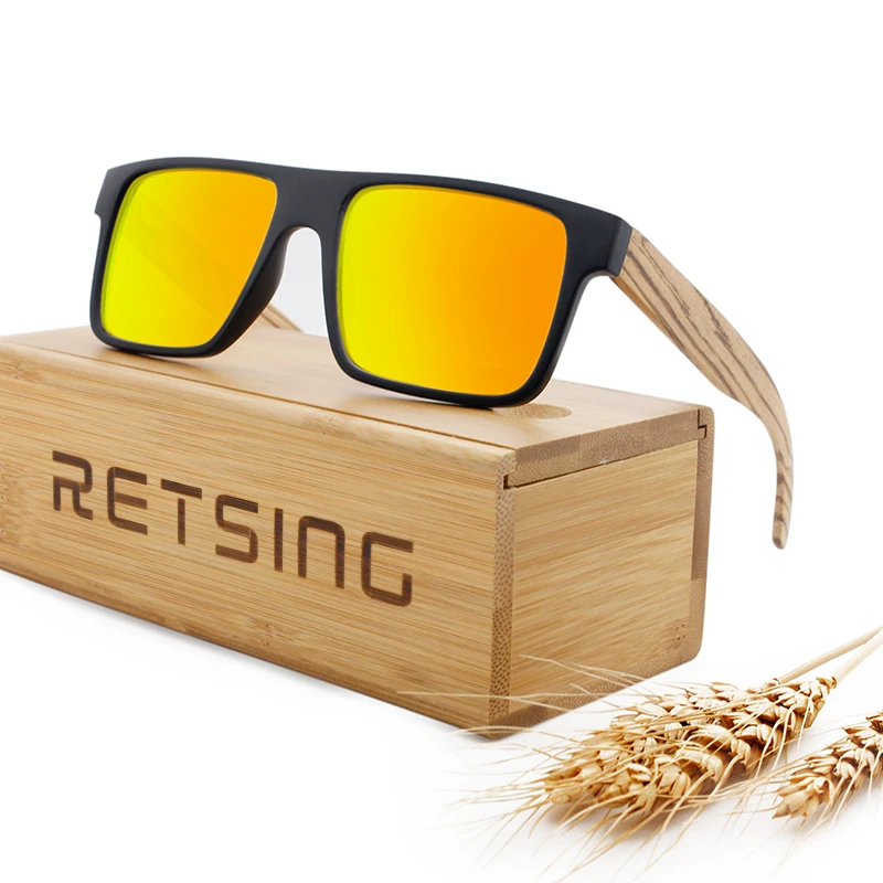 

2021 Sunglasses Custom Logo Bamboo Wood Sunglasses Polarized