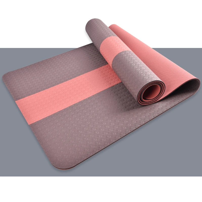 

183/61/6mm Yoga Mat With Position Line Fitness Gymnastics Mats Double Layer Non-slip Beginner Sport Carpet Pads TPE Mats Yoga, Customizable