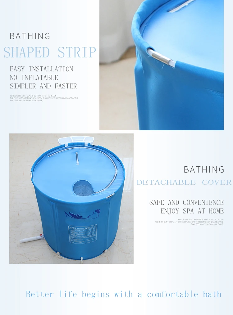 Bathroom Accessories Folding Portable Camping Bathtub 1 Person Hot Tub