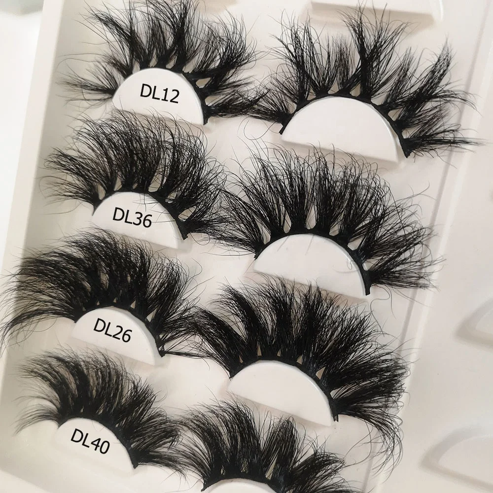 

3d real mink eyelashes vendors eye lashesh set full strip lashes fluffy 5d 25mm mink eyelash vendor cruelty free vegan eyelashes, Natural color eyelashes