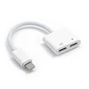 ZMD 2 in 1 for iphone light-ning dual 8pin audio charging adapter with high quality