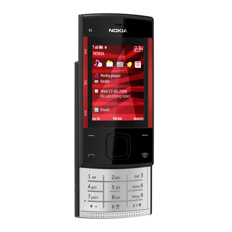 

original used Mobile Phone for nokia X3 X3-00 3.2MP 2.2 Inches 860mAh Support Russian Keyboard 99% new