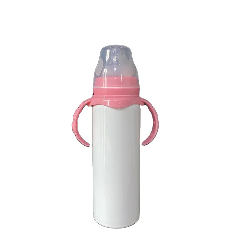 

US Warehouse RTS 8oz pink blanks sublimation sippy bottle 2-7days Fedex shipping order today tracking number tomorrow