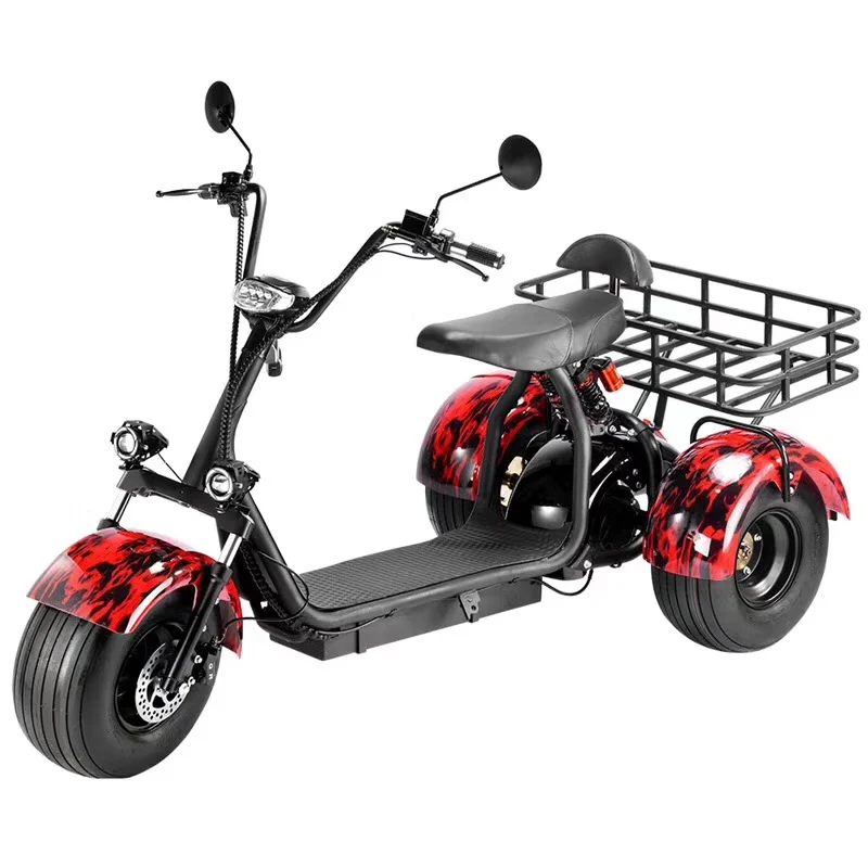 

1500W 2000W Single Battery Citycoco Scooter 3 Wheel Fat Tire Electric Motorcycle China Scooters Manufacturer, Black