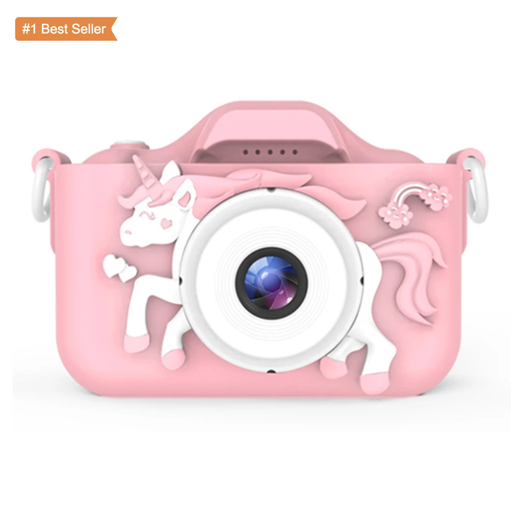 

Jumon Silicone Case Digital Cameras Instant Kids Camera Toys Cartoon Kid Selfie Toy Digital Cameras For Kids, Pink blue