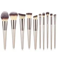

High Performance 10 PCS Makeup Brush Sets Beauty Tools Champagne Gold Eye Shadow Brushes