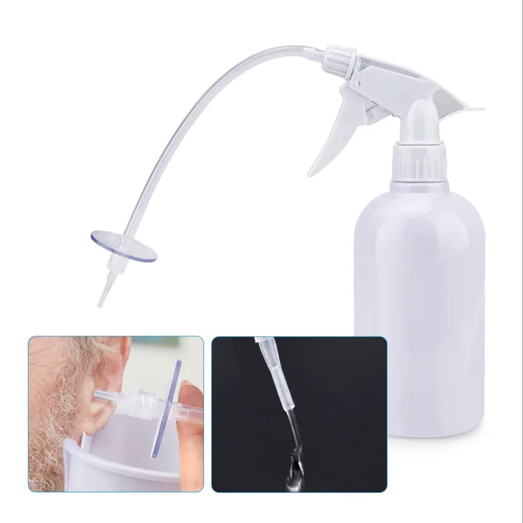 

Ear irrigator Washer Bottle Ear washing bottle system Ear clean irrigator Bulb Syringe Cleaning System, White