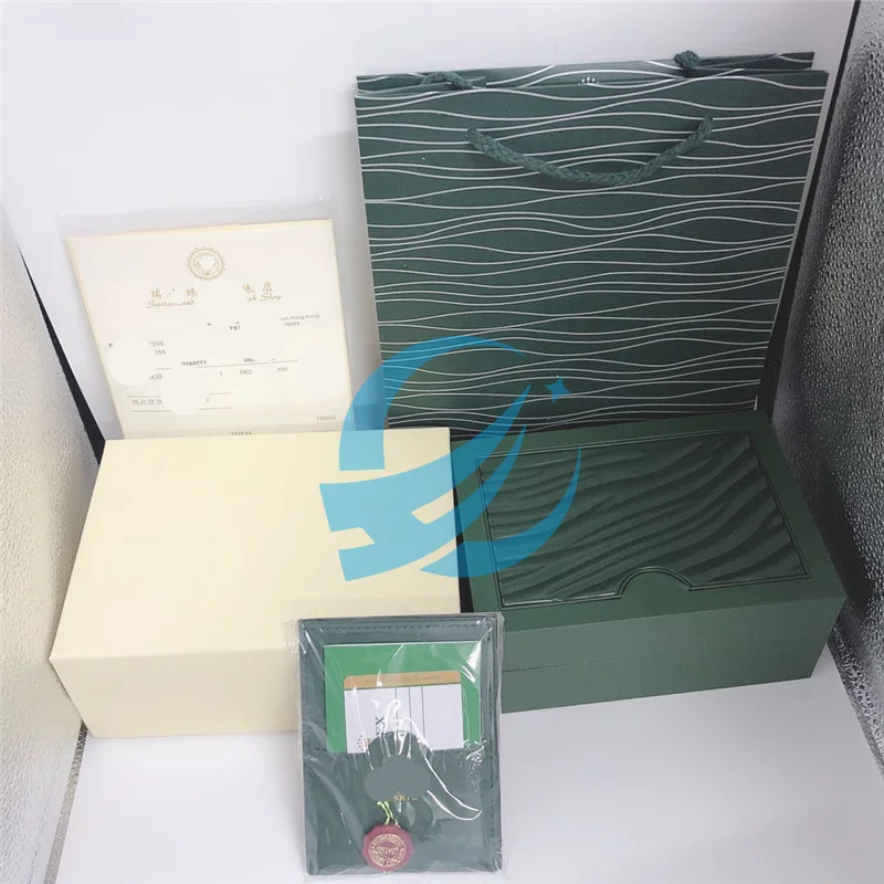 

Drop Shipping Factory Stock Watch Boxes Luxury Watch Famous Brand Green Custom Box For Rolexables Watch