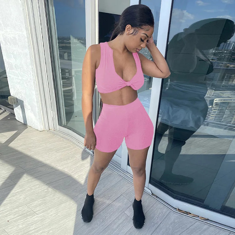 

Free Shipping R04015 - woman clothing fashion new style sleeveless solid color two piece set