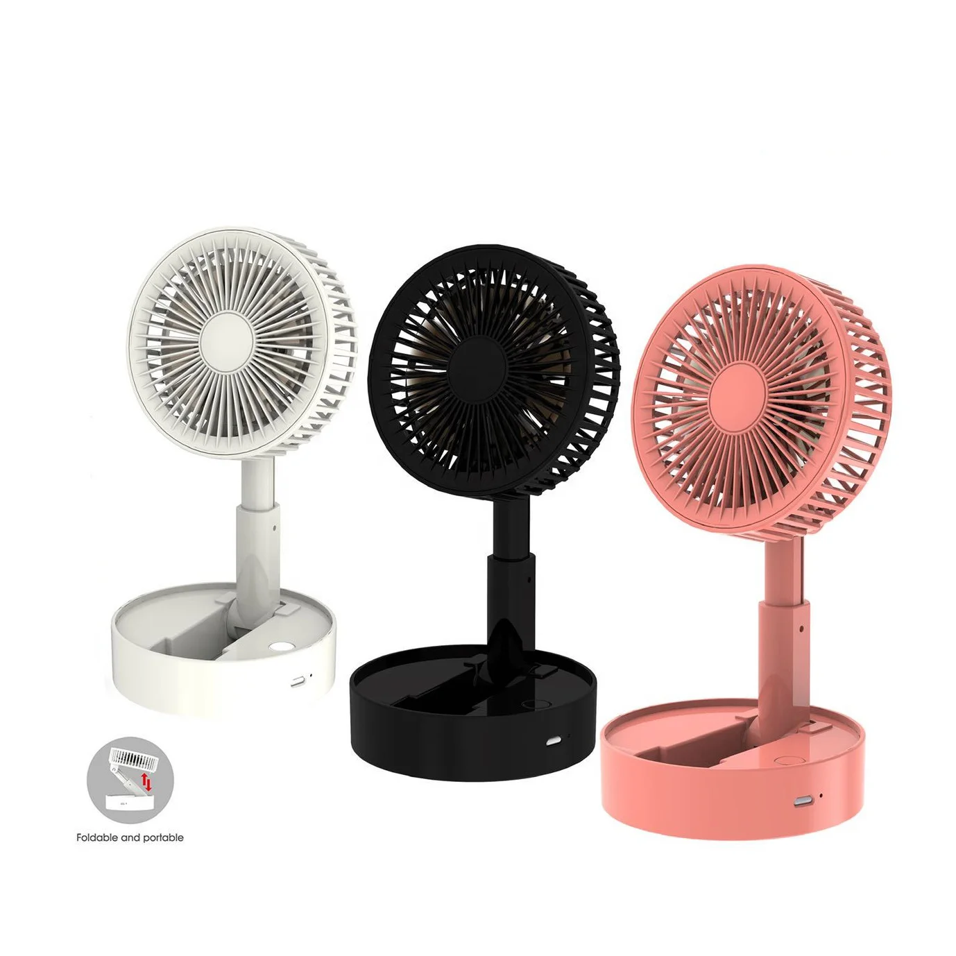 
High Quality Mini Battery Fan Portable multifunction foldable phone holder storage mini USB fan 