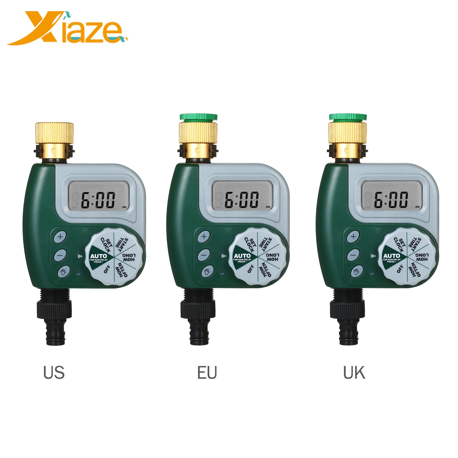 

Drip irrigation system Battery Powered digital Programmable water-saving irrigation garden timer, Green