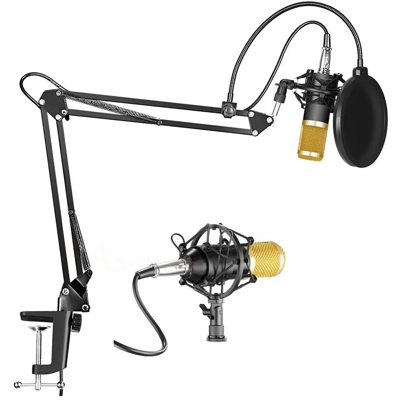 

BM800 Mikrofon Condenser Sound Recording BM 800 Microphone With Shock Mount For Radio Braodcasting Singing Recording KTV Karaoke, Customized color