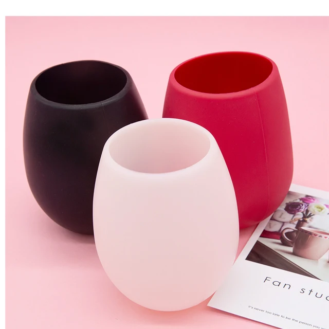 custom silicone cup Colorful Outdoor FDA Silicone Product Wine Glasses Unbreakable Silicone Cups For Travel Picnic Coffee cup