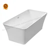 New model man made Stone rectangular acrylic solid surface bathtub for bathroom