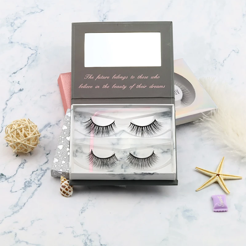 

3D False Mink eyelashes Creat Your Own Packaging Labels Free Sample Eye Lashesh Box Custom