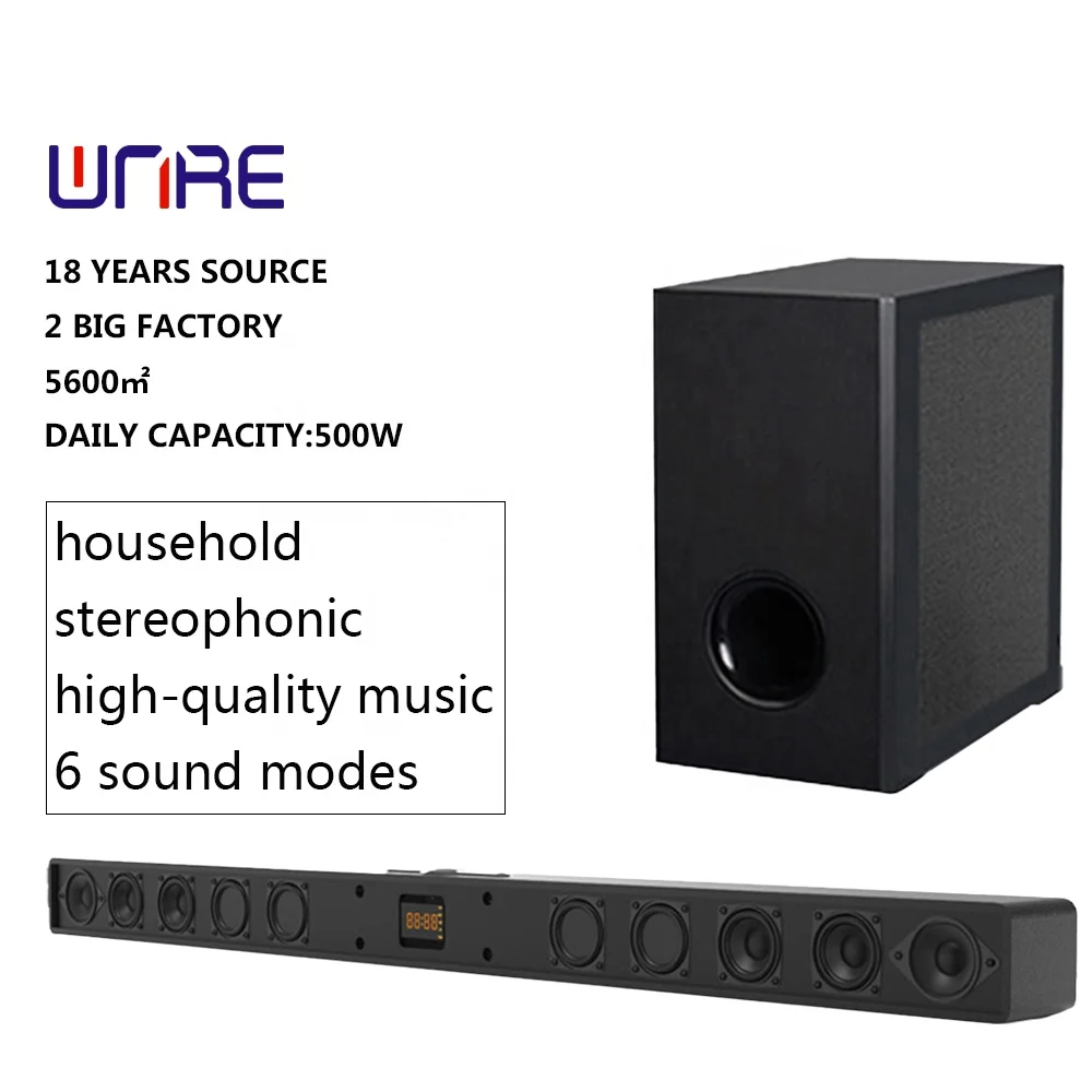 

Wooden blueteeth Wireless Home Theater System Sound Bar, Black