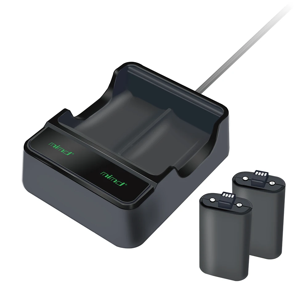 

Charging Dock Dual Charger Station with Led Indicator for Xbox Series X Controller Battery with Two Rechargeable Batteries, Black