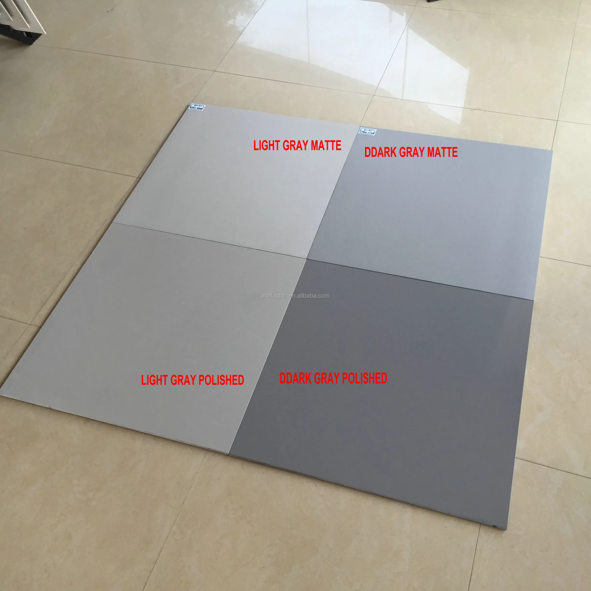 Gelap Gray Ceramic Glazed Tile Untuk Dinding Dan Lantai 