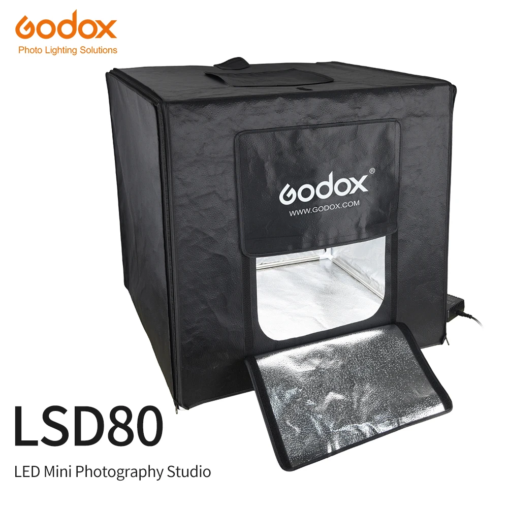 

Godox LSD80 80*80cm 40W LED Photo Studio Softbox Light Tent SoftBox +AC Adapter +PVC Backgrounds for Phone DSLR Shooting Product, Other