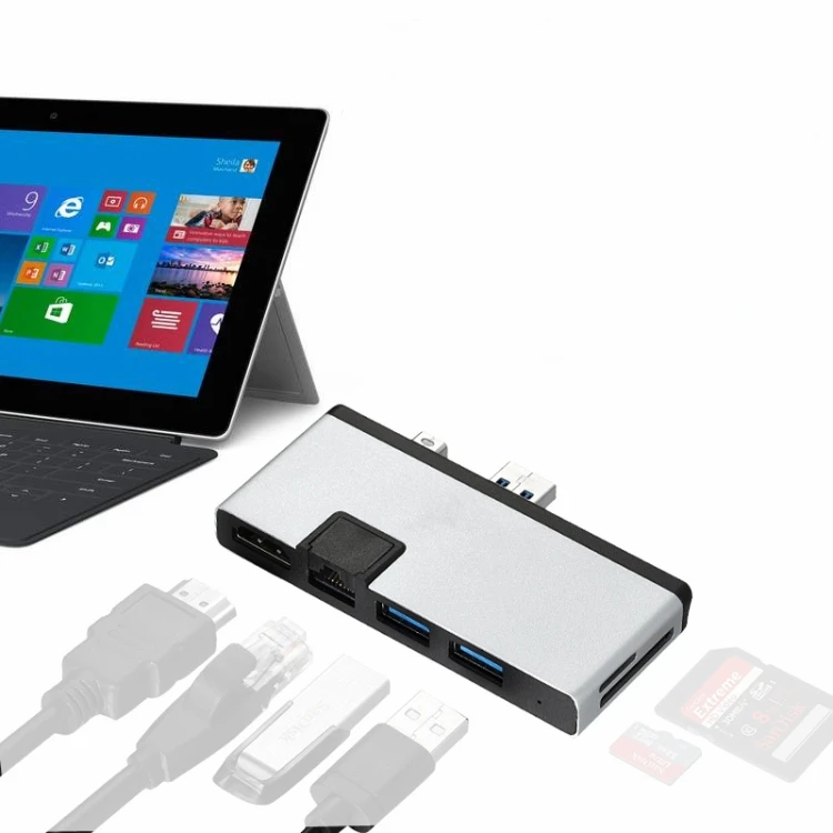

Wholesale Multifunctional USB 3.0 HUB 4K HD USB HUB USB Docking Station for Microsoft Surface Pro