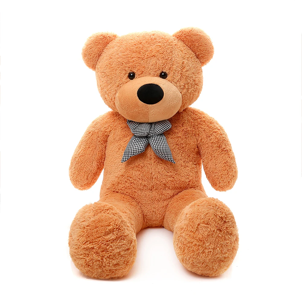 

Free Shipping Loving 100cm Big Bow Teddy Bear Skins Plush Animal Toy Kawaii Unfilling Soft Empty Doll Children Gift Niuniu Daddy, Brown,white,pink,yellow,purple