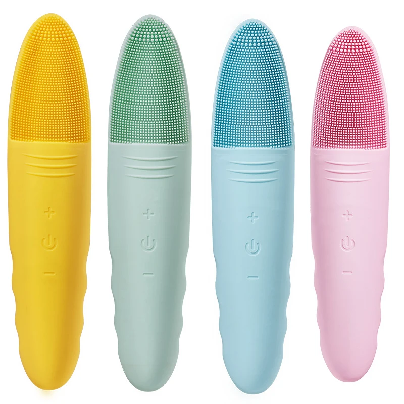 

CB-04 Top Sale ISO Certificate No Minimum Premium Full Silicone facial cleansing brush electric Factory from China, Pink/yellow/green/blue