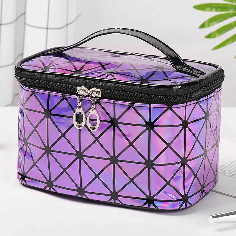 

Custom Logo Bag Makeup Holographic Cosmetic Bags