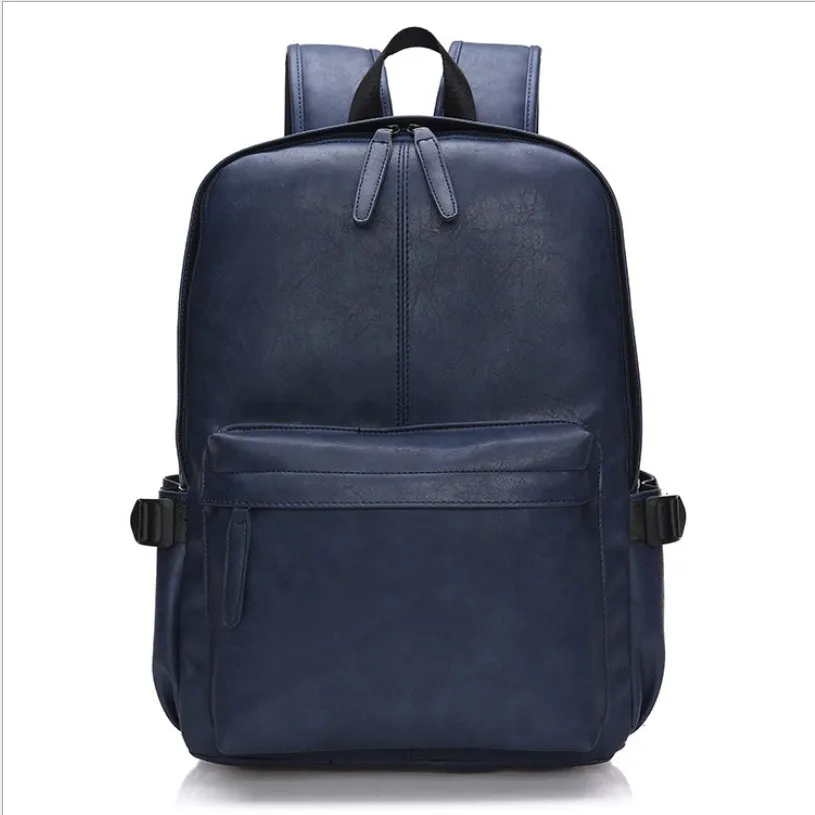 

Travel Fashion Bookbags School PU Leather Laptop Bag Backpack For Women And Men