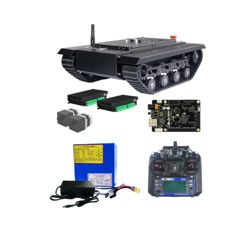 

TR500S Load 50KG Assembled All-Terrain Chassis Rubber Track Robot Chassis Tank with Controller