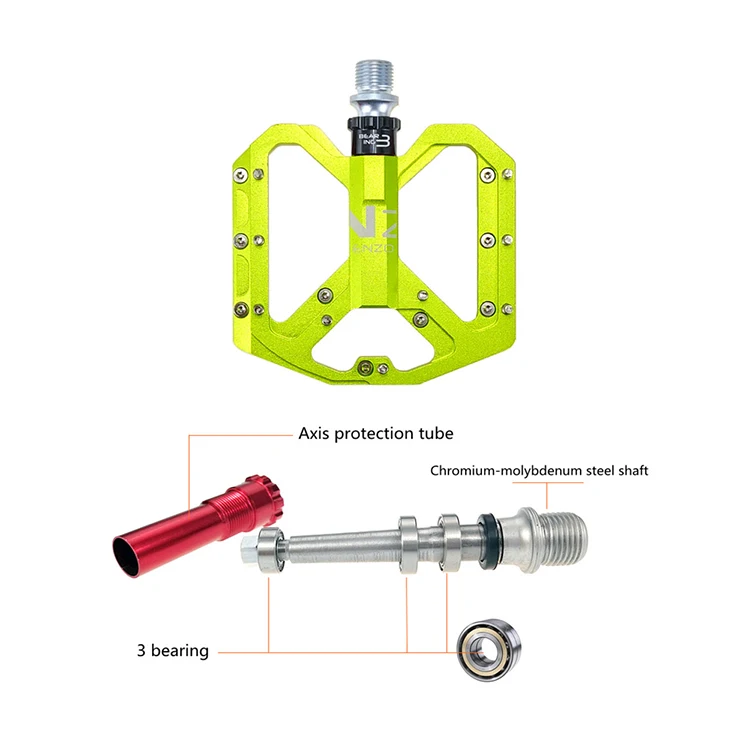 

Non-Slip Mountain Bike Flat Foot Pedals CNC Aluminum Bearing 3 Bearing Bicycle Pedal for MTB pedal Road bike Outdoor Cycling, Picture shows