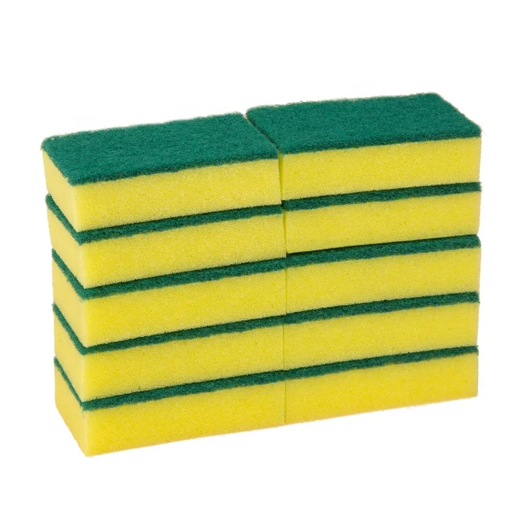 
Polyester and PU foam multi purpose household kitchen cleaning sponge pad 