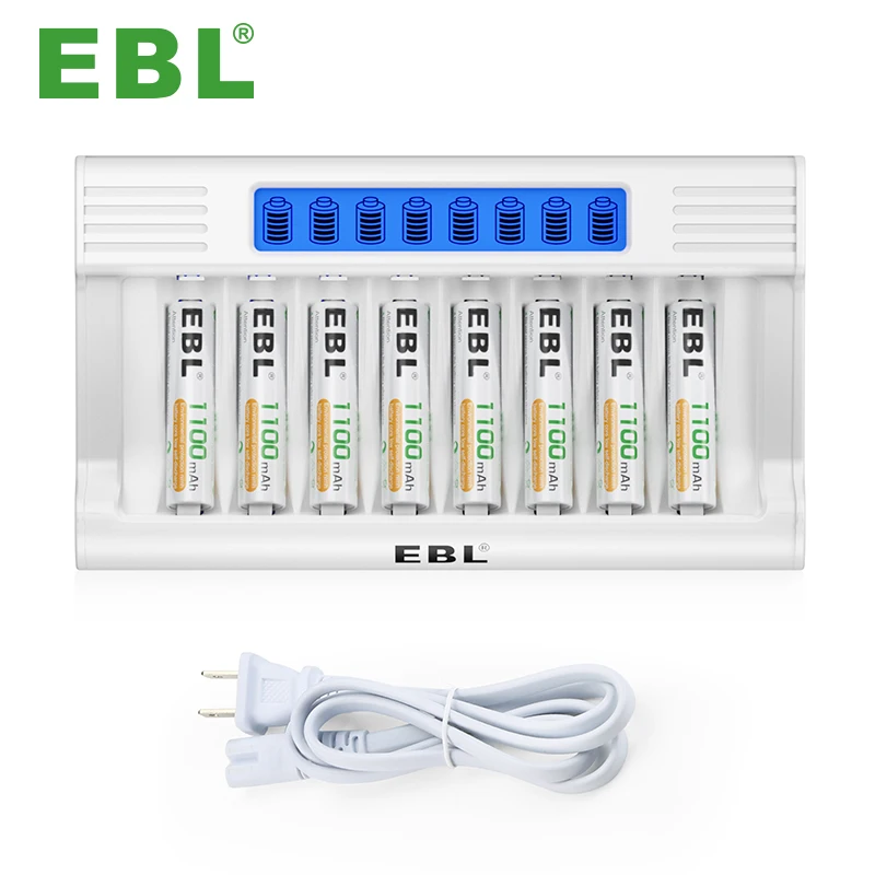 

EBL 8 Bay Fast Charge AA NIMH Batteries With Charger