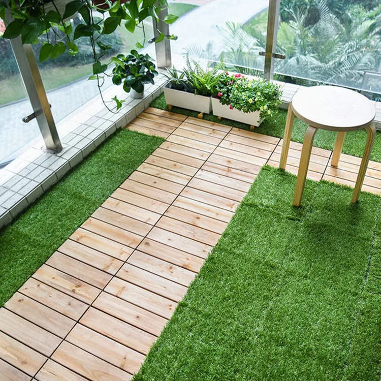 

ASHER 25mm interlocking artificial grass carpet for balcony decoration