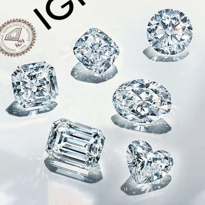 Wholesale Best Price IGI Certificate 0.3-6ct Loose VVS CVD Diamond Excellent Cut Loose Round Shaped Lab Grown Diamonds