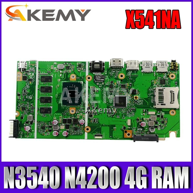 

X541NA REV 2.1 motherboard For Asus X541NA laptop motherboard X541N mainboard test 100% OK N3540 N4200 N3700 CPU 4 cores 4GB RAM