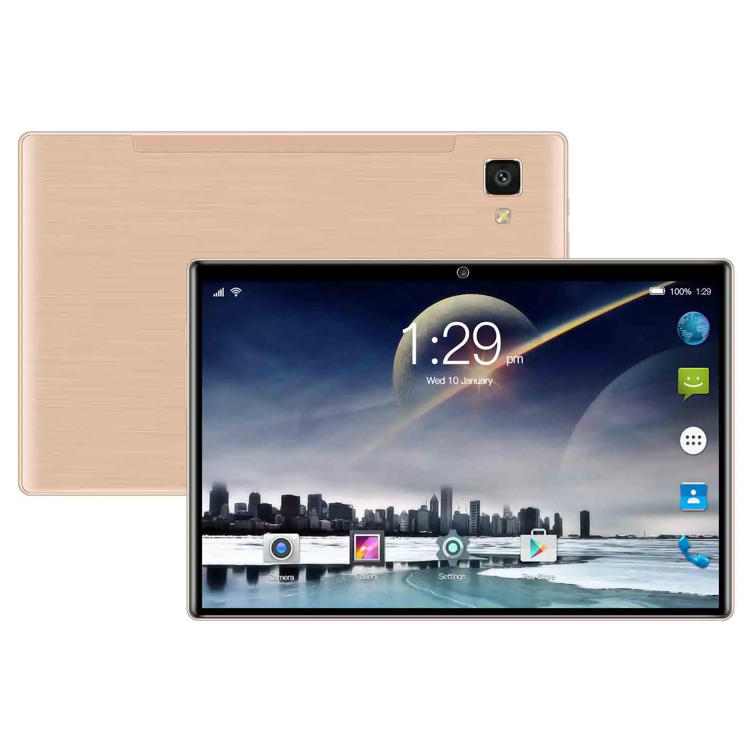 

4Gb + 64Gb Capacitive Screen Tablets 10.1 Inches Android Portable Tablet Pc, Gold/silver